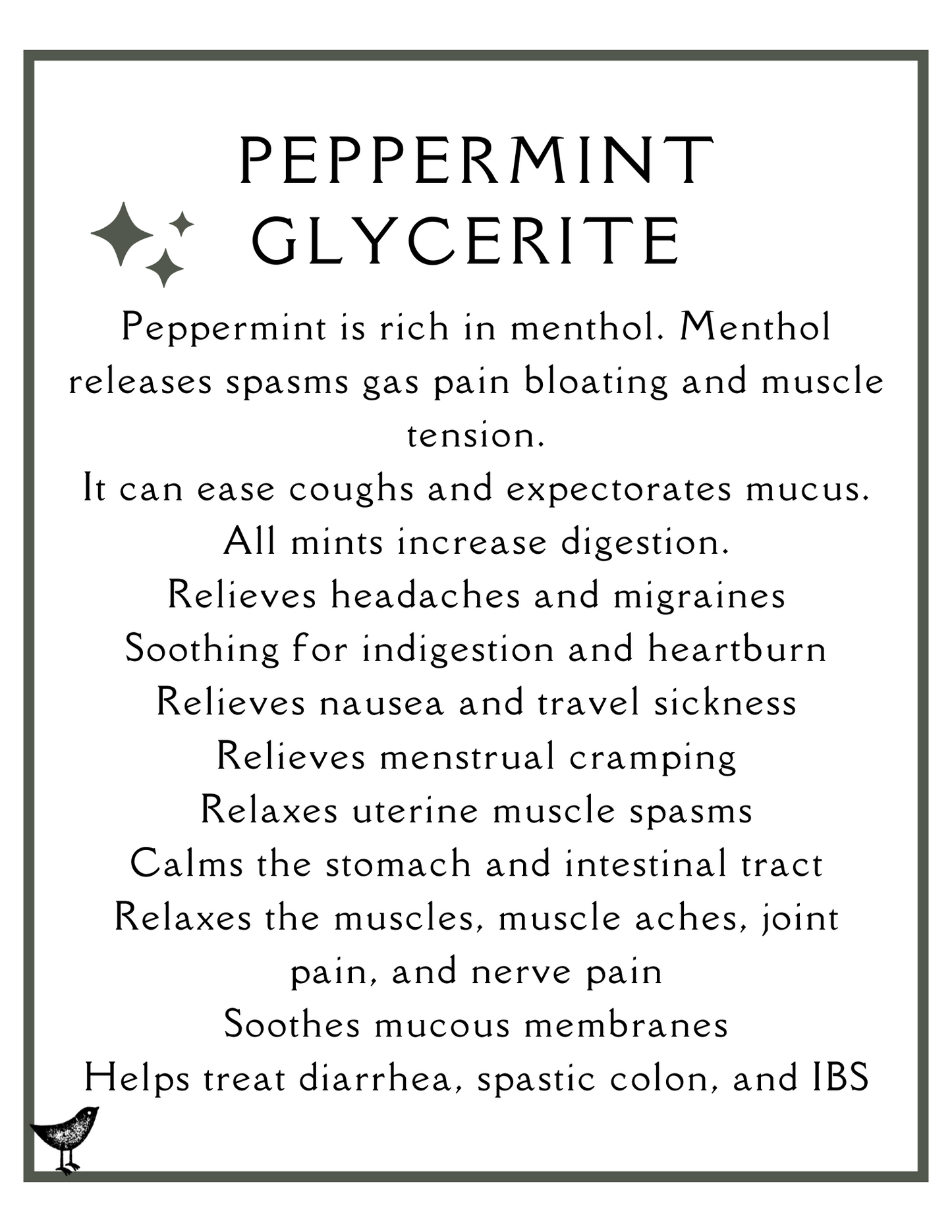 Peppermint Glycerite