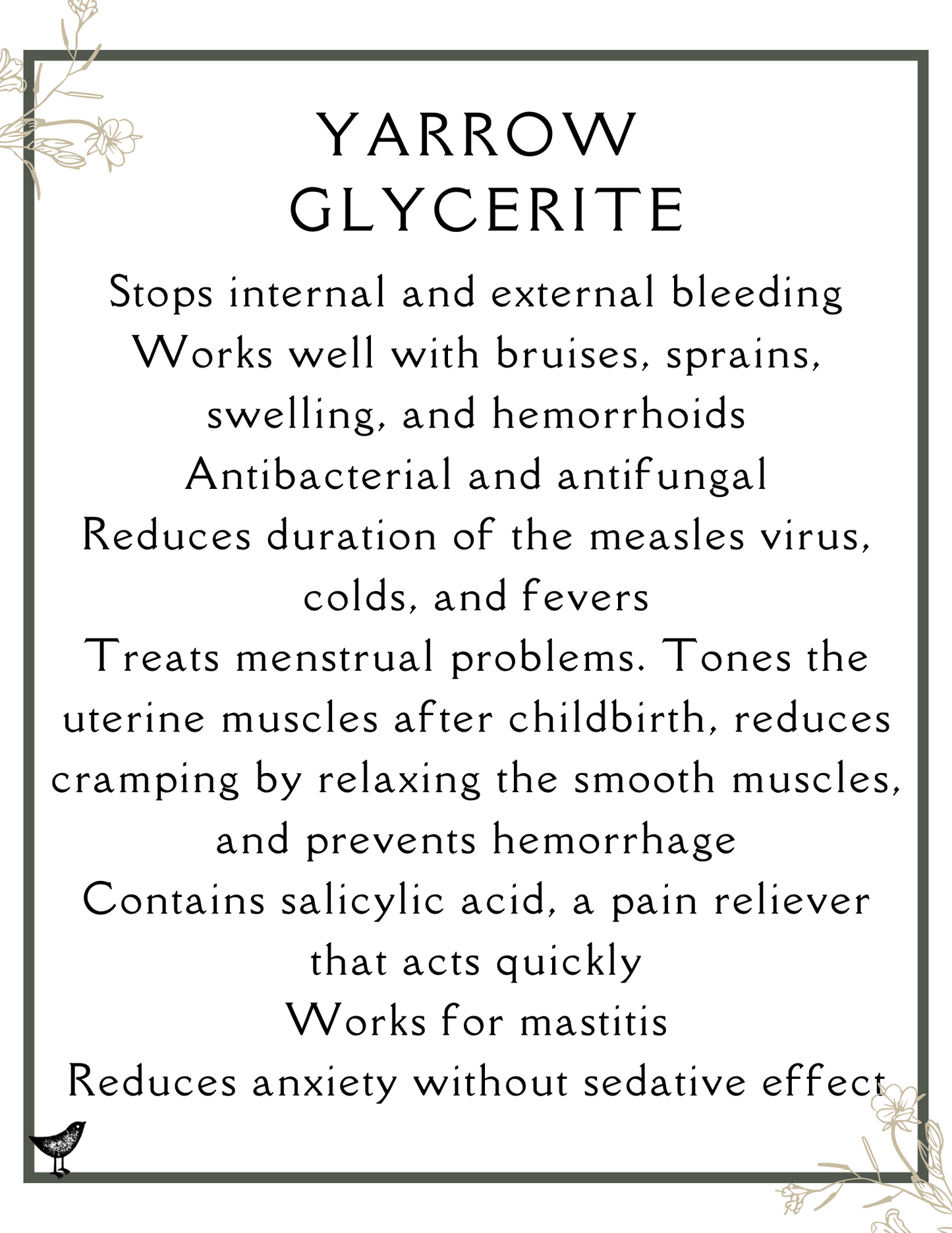 Yarrow Glycerite