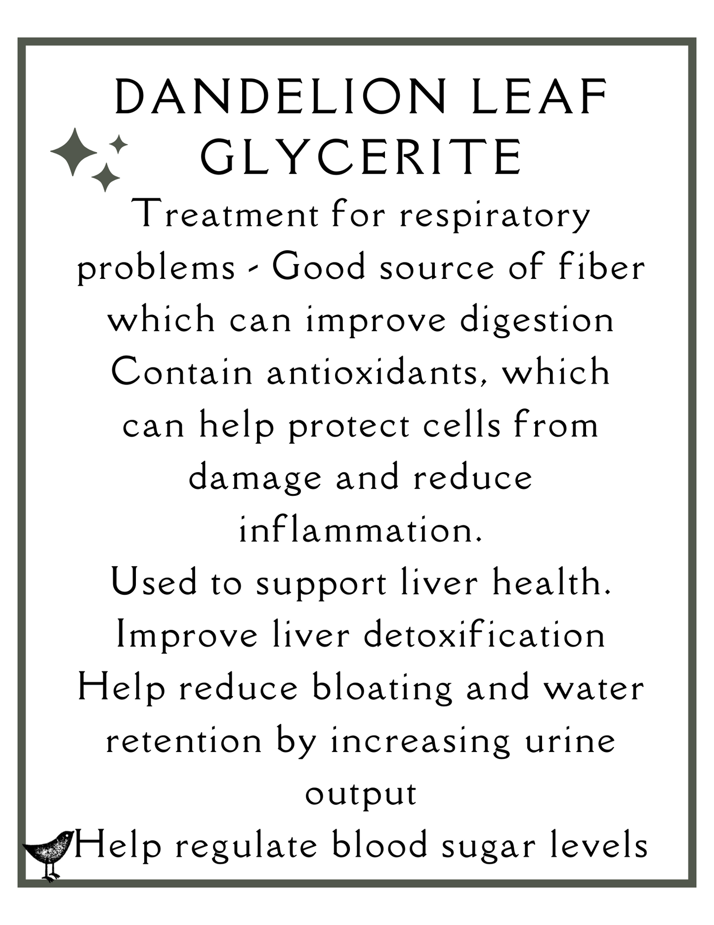 Dandelion Leaf Glycerite