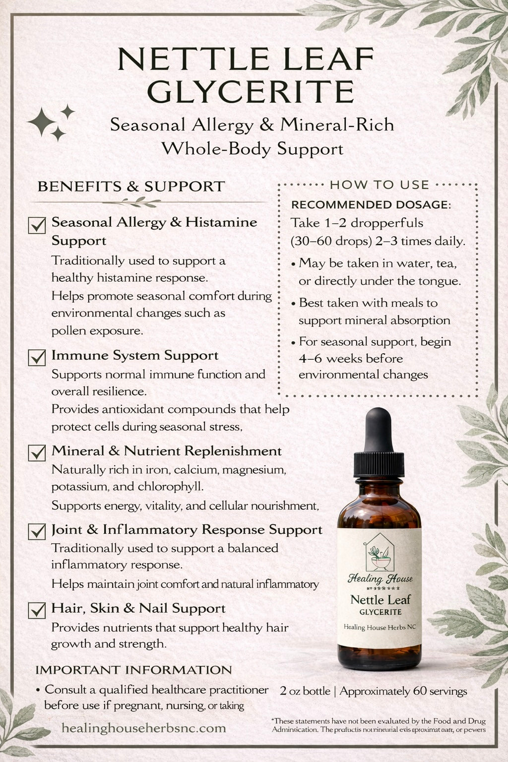 Nettle Leaf Glycerite