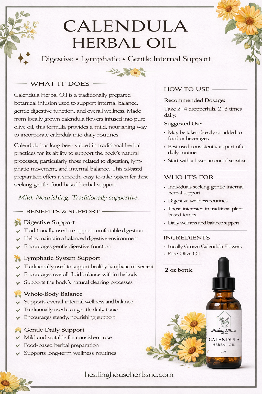 Calendula Herbal Oil