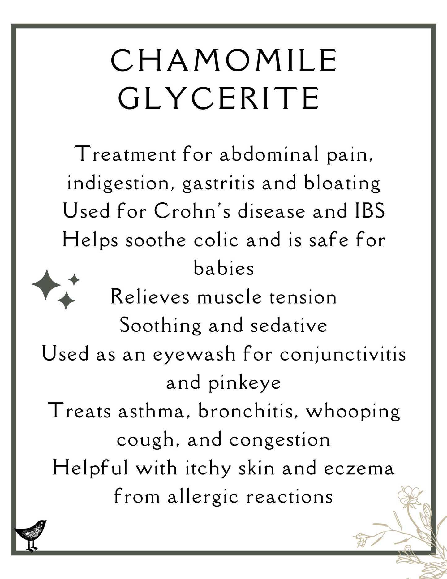 Chamomile Glycerite