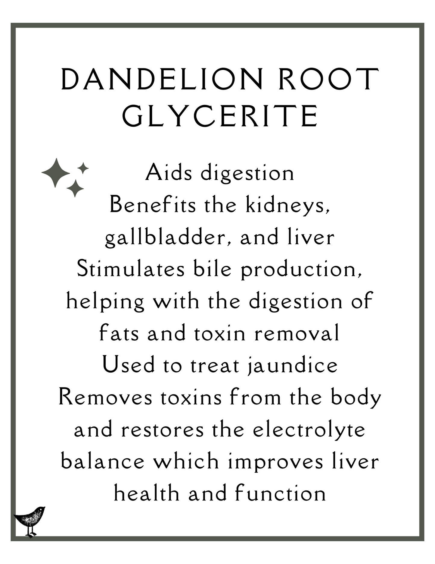 Dandelion Root Glycerite