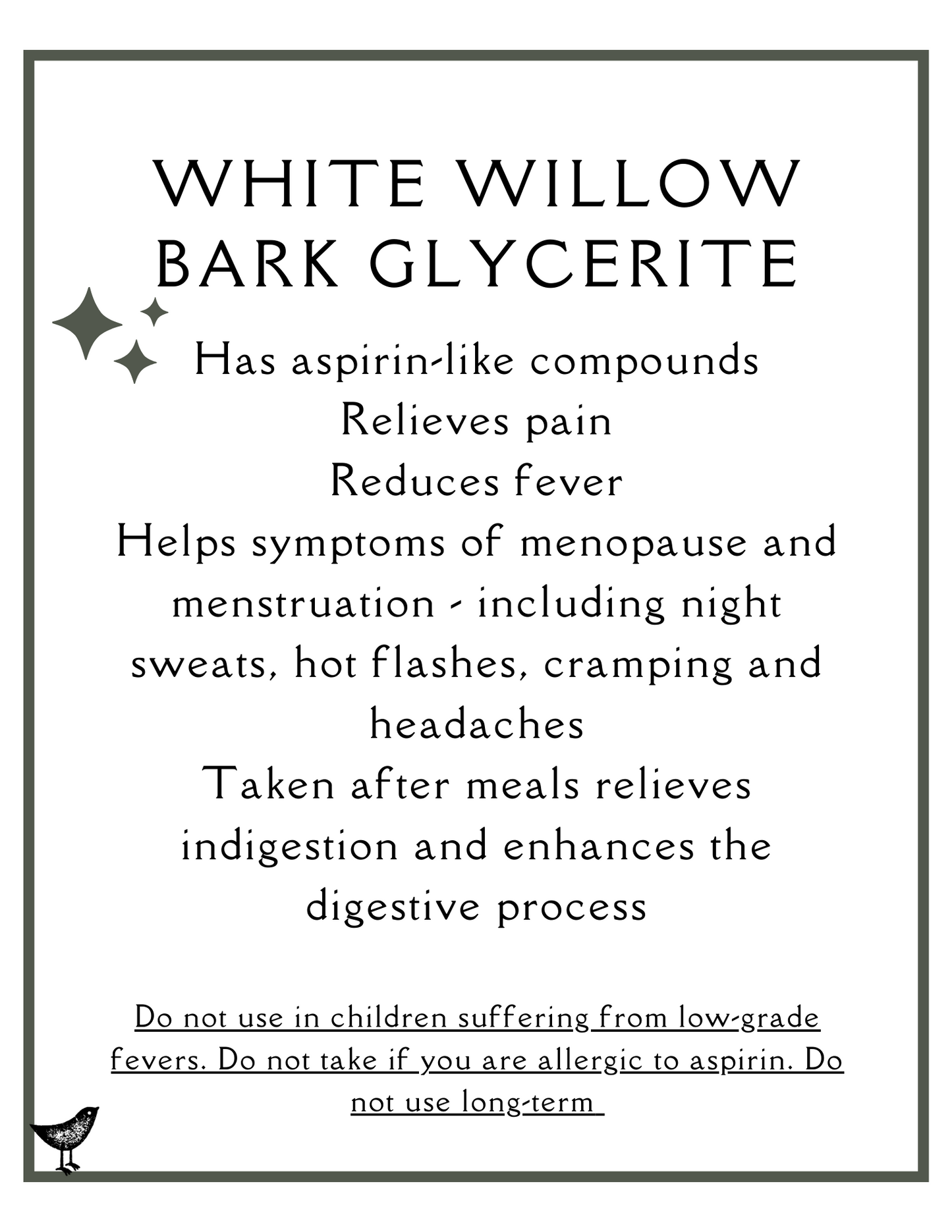 White Willow Bark Glycerite
