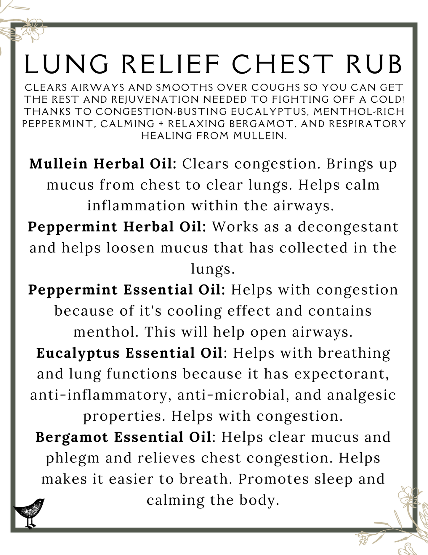 Lung Relief Chest Rub Salve